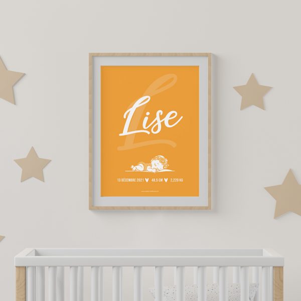 affiche pour cadeau de naissance