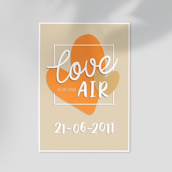 affiche à message love is in the air